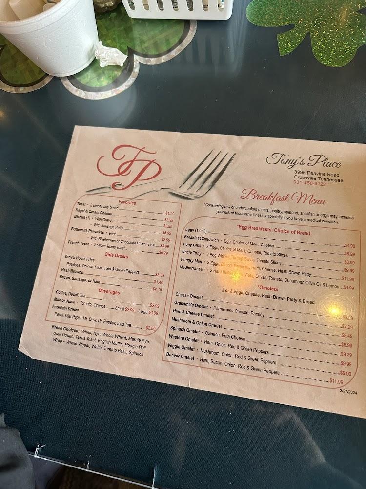 Tony's Place Cure